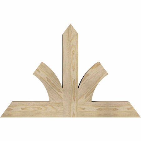 Richland Rough Sawn Timber Gable Bracket, Douglas Fir, 36W X 24H X 4D X 4F, 16/12 Pitch